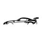 Wallity Dodge Viper Silhouette Escultura de Pared Metal Negro